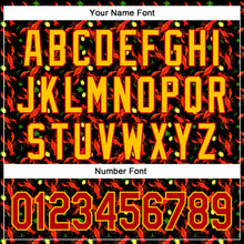 Load image into Gallery viewer, Custom Black Red-Yellow 3D Pattern Design Animal Lobster Fruit Lemon Authentic Baseball Jersey