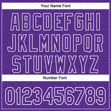 Load image into Gallery viewer, Custom Purple White 3D Pattern Design Dots Authentic Baseball Jersey