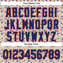 Load image into Gallery viewer, Custom Cream US Navy Blue-Red 3D American Flag Authentic Baseball Jersey