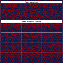 Load image into Gallery viewer, Custom Navy Red 3D Pattern Design Hearts Authentic Baseball Jersey