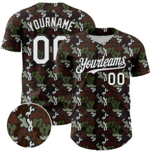 Load image into Gallery viewer, Custom Black White 3D Pattern Design Abstract Spots Authentic Baseball Jersey