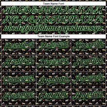 Load image into Gallery viewer, Custom Black Pea Green-White 3D Pattern Design Rodeo Cowboy Authentic Baseball Jersey