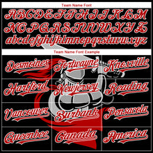 Load image into Gallery viewer, Custom Black Red-White 3D Pattern Design Knight Hero Art Authentic Baseball Jersey