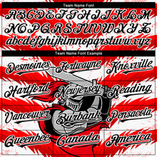 Load image into Gallery viewer, Custom Red Black-White 3D Pattern Design Knight Hero Art Authentic Baseball Jersey