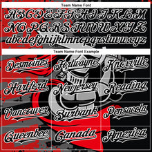 Load image into Gallery viewer, Custom Black Red-White 3D Pattern Design Knight Hero Art Authentic Baseball Jersey