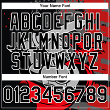 Load image into Gallery viewer, Custom Black Red-White 3D Pattern Design Knight Hero Art Authentic Baseball Jersey