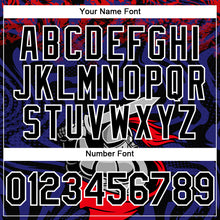 Load image into Gallery viewer, Custom Red Black-Thunder Blue 3D Pattern Design Knight Hero Art Authentic Baseball Jersey