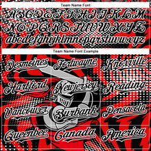 Load image into Gallery viewer, Custom Red Black-White 3D Pattern Design Knight Hero Art Authentic Baseball Jersey