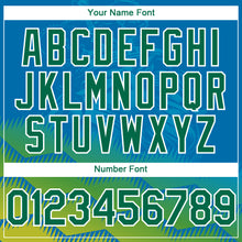 Load image into Gallery viewer, Custom Panther Blue Kelly Green-White 3D Pattern Design Animal Lion Authentic Baseball Jersey