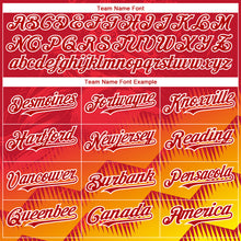 Load image into Gallery viewer, Custom Red Yellow-White 3D Pattern Design Animal Lion Authentic Baseball Jersey