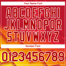 Load image into Gallery viewer, Custom Red Yellow-White 3D Pattern Design Animal Lion Authentic Baseball Jersey