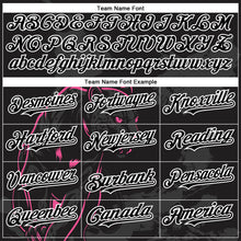Load image into Gallery viewer, Custom Black Pink-White 3D Pattern Design Animal Panther Authentic Baseball Jersey