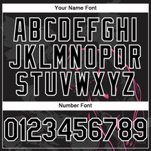 Load image into Gallery viewer, Custom Black Pink-White 3D Pattern Design Animal Panther Authentic Baseball Jersey