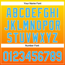 Load image into Gallery viewer, Custom Light Yellow Sky Blue Orange-Cream 3D Pattern Design Football Helmet Authentic Baseball Jersey