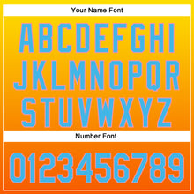 Load image into Gallery viewer, Custom Light Yellow Sky Blue Orange-Medium Pink 3D Pattern Design Football Helmet And Football Elements Authentic Baseball Jersey