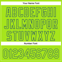 Load image into Gallery viewer, Custom Royal Neon Green-White 3D Pattern Design Football Helmet Authentic Baseball Jersey