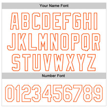 Load image into Gallery viewer, Custom White Orange 3D Pattern Design Football Helmet And Football Elements Authentic Baseball Jersey