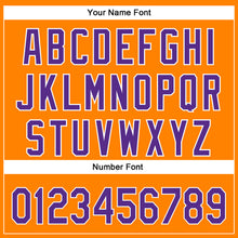 Load image into Gallery viewer, Custom Bay Orange Purple-White 3D Pattern Halloween Authentic Baseball Jersey