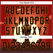 Load image into Gallery viewer, Custom Orange Black-Bay Orange 3D Pattern Halloween Authentic Baseball Jersey