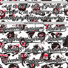 Load image into Gallery viewer, Custom White Black 3D Pattern Halloween Authentic Baseball Jersey