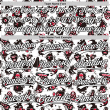 Load image into Gallery viewer, Custom White Black 3D Pattern Halloween Authentic Baseball Jersey