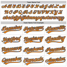 Load image into Gallery viewer, Custom White Bay Orange-US Navy Blue 3D Pattern Halloween Authentic Baseball Jersey