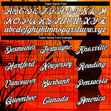 Load image into Gallery viewer, Custom Orange White-Black 3D Pattern Design Fishing Performance T-Shirt