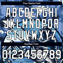 Load image into Gallery viewer, Custom Light Blue White-Black 3D Pattern Design Big Bass Fish Fishing Performance T-Shirt