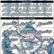 Load image into Gallery viewer, Custom White Black-Panther Blue 3D Pattern Design Marlin Fish Fishing Performance T-Shirt