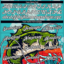 Load image into Gallery viewer, Custom Aqua White-Black 3D Pattern Design Big Bass Fish Fishing Performance T-Shirt