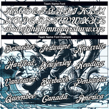 Load image into Gallery viewer, Custom White Black 3D Pattern Design Fishing Fish Hook Performance T-Shirt