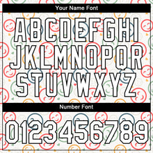 Load image into Gallery viewer, Custom White Black 3D Pattern Design Smile Emoji Performance T-Shirt