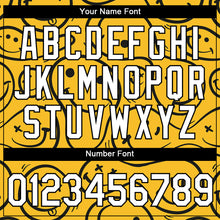 Load image into Gallery viewer, Custom Yellow White-Black 3D Pattern Design Smile Emoji Performance T-Shirt