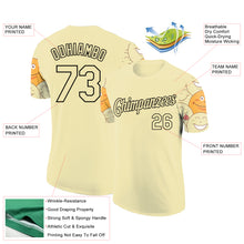 Load image into Gallery viewer, Custom City Cream Black 3D Pattern Design Smile Emoji Performance T-Shirt