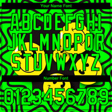 Load image into Gallery viewer, Custom Pea Green Black 3D Pattern Design Smile Emoji Performance T-Shirt