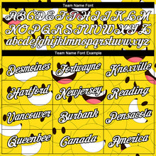 Load image into Gallery viewer, Custom Gold White-Black 3D Pattern Design Smile Emoji Performance T-Shirt