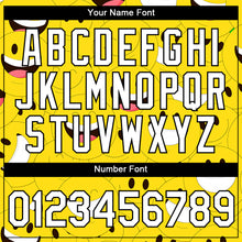 Load image into Gallery viewer, Custom Gold White-Black 3D Pattern Design Smile Emoji Performance T-Shirt