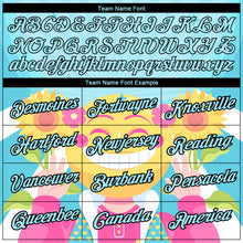 Load image into Gallery viewer, Custom Ice Blue Black 3D Pattern Design Smile Emoji Performance T-Shirt