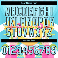 Load image into Gallery viewer, Custom Ice Blue Black 3D Pattern Design Smile Emoji Performance T-Shirt