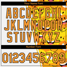 Load image into Gallery viewer, Custom White Bay Orange-Black 3D Pattern Design Smile Emoji Performance T-Shirt