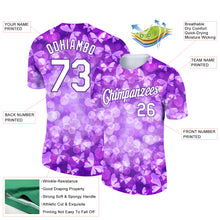 Load image into Gallery viewer, Custom Purple White 3D Pattern Design Butterfly Performance T-Shirt