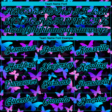 Load image into Gallery viewer, Custom Black Lakes Blue 3D Pattern Design Butterfly Performance T-Shirt