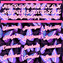 Load image into Gallery viewer, Custom Black White-Pink 3D Pattern Design Butterfly Performance T-Shirt