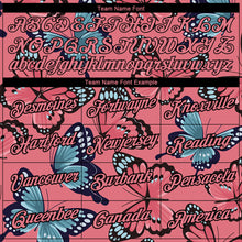 Load image into Gallery viewer, Custom Medium Pink Black 3D Pattern Design Butterfly Performance T-Shirt