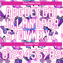 Load image into Gallery viewer, Custom White Pink 3D Pattern Design Butterfly Performance T-Shirt