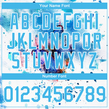 Load image into Gallery viewer, Custom White Sky Blue 3D Pattern Design Butterfly And Watercolor Splash Performance T-Shirt