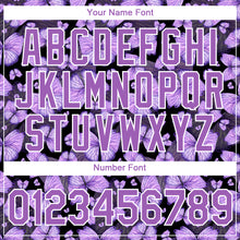 Load image into Gallery viewer, Custom Medium Purple Black-White 3D Pattern Design Butterfly Performance T-Shirt