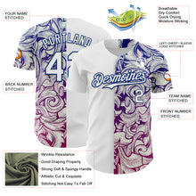 Load image into Gallery viewer, Custom White Royal 3D Pattern Design Vintage Tattoos Authentic Baseball Jersey