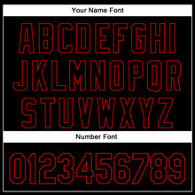 Load image into Gallery viewer, Custom Black Red 3D Pattern Design Vintage Tattoos Authentic Baseball Jersey