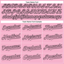 Load image into Gallery viewer, Custom Light Pink Black 3D Pattern Design Vintage Tattoos Authentic Baseball Jersey